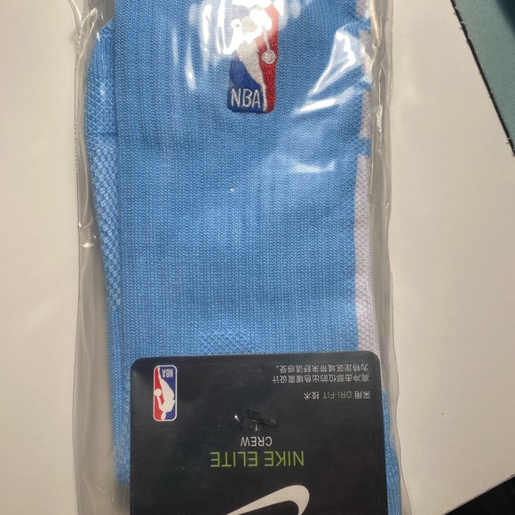Nike NBA Basketball Elite Dri-Fit Crew Socks Blue White Adult Size Large - Picture 4 of 4